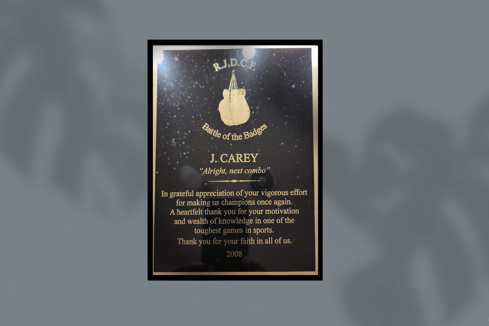 Battle of the Badges Certificate